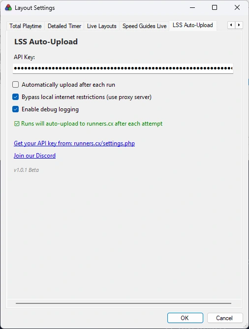 Component v1.0.1 Beta Settings